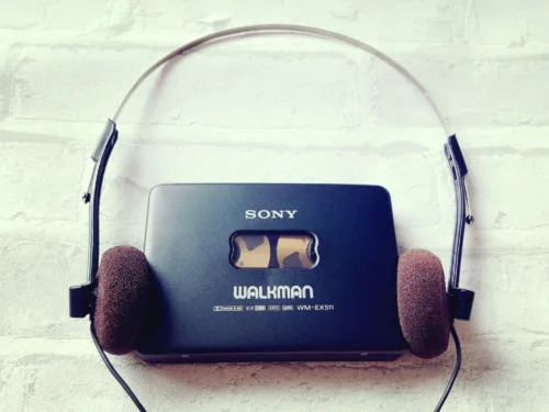 Walkman se sluchátky