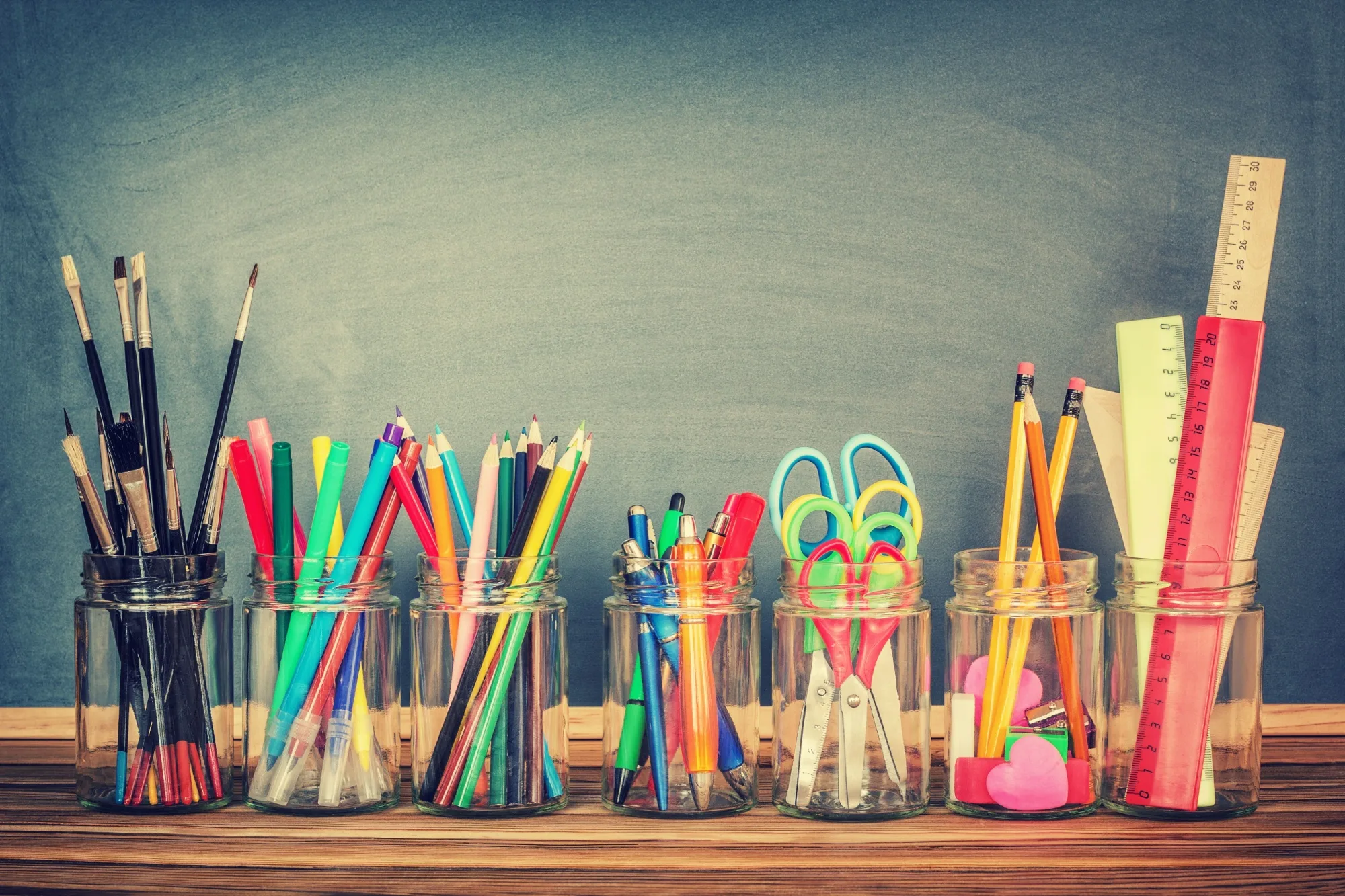 retro školní potřeby